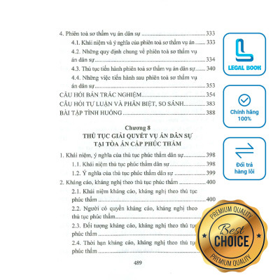 Hướng dẫn môn học Luật Tố tụng dân sự - PGS.TS. Bùi Thị Huyền (NXB Công an nhân dân)