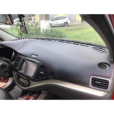 Thảm Taplo da vân cacbon KIA MORNING đời 2015-2021 Form màn hình củ cao cấp, chống nóng, chống trơn trượt