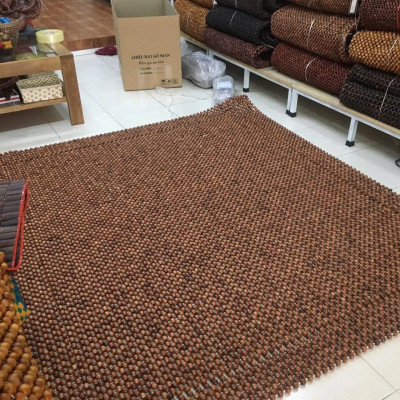 Chiếu Hạt Gỗ Hương Cao Cấp - Kích Thước 1,6mx2m hạt 1.8cm ( video , hình thật )