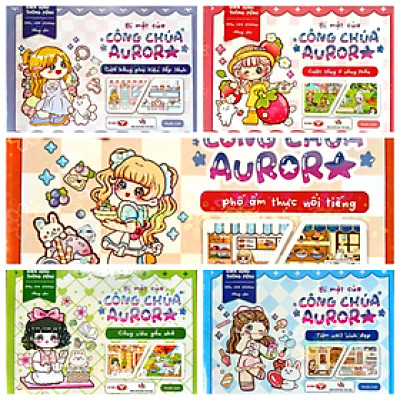 Bộ sách Dán Hình Thông Minh - Bí Mật Của Công Chúa Aurora (Bộ 5 cuốn tặng bút chì 2B)