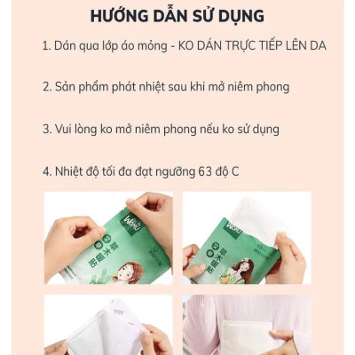 COMBO 3 Miếng Dán Đau Bụng Dán Chườm Ấm Bụng Giữ Nhiệt Cơ Thể 3 Vị Thảo Dược Thiên Nhiên Chườm Nóng Văn Phòng