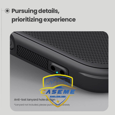 Ốp Lưng Dành Cho iPhone 16 Pro Max Nillkin Dạng Sần Viền Silicon - Hàng Chính Hãng