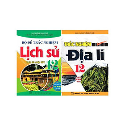 Sách - Bộ Đề Trắc Nghiệm Lịch Sử + Địa Lí 12 - Dùng Chung Cho Các Bộ SGK Hiện Hành - Hồng Ân