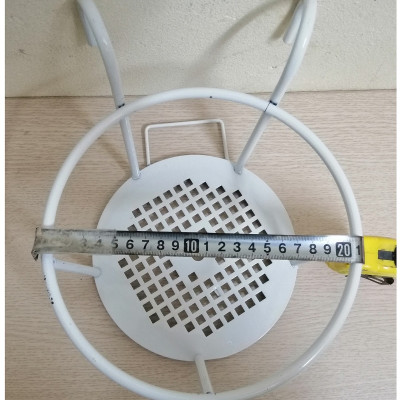 ComBo 3 GIỎ SẮT Treo Chậu Hoa Ban Công Hình Tròn - Màu Trắng