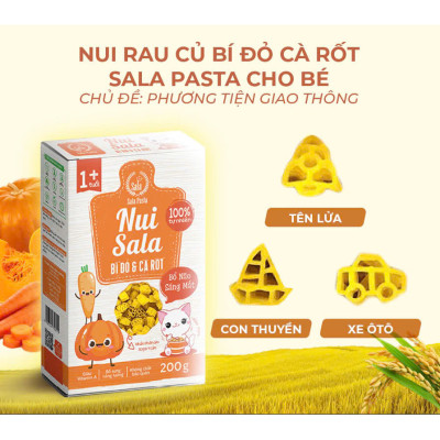 Nui Hữu Cơ Bí Đỏ Cà Rốt Ăn Dặm Cho Bé Tốt Cho Mắt Giàu Vi Chất Cho Bé Cầm Nắm Hộp 200gr