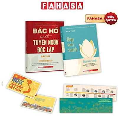 Sách - Combo Sách Búp Sen Xanh + Bác Hồ Viết Tuyên Ngôn Độc Lập (Bộ 2 Cuốn) - Tặng Kèm 1 Obi + 2 Postcard - Độc Quyền Fahasa
