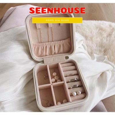 Hộp đựng trang sức mini bằng vải cao cấp
