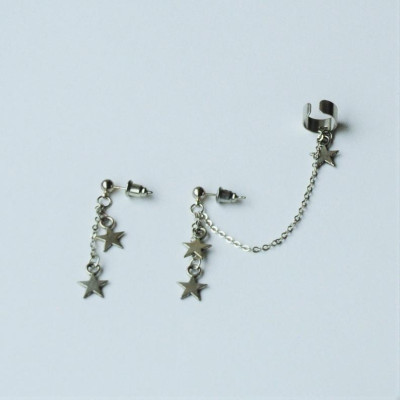 Bông tai dáng dây chuyền chế tác thủ công tinh tế đẳng cấp 1 đôi