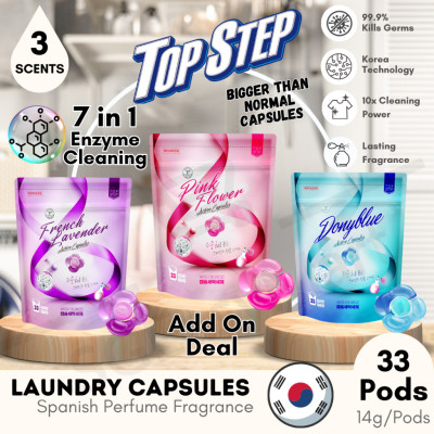 Viên giặt xả Top Step hương Lavender nồng nàn gói 33 viên (462g)