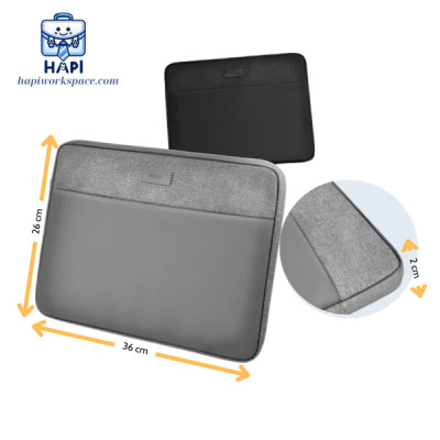 Túi đựng Laptop WiWU Minimalist Laptop Sleeve Wi-MLS 14/16 inch: Mỏng nhẹ, chống thấm, ngăn phụ kiện