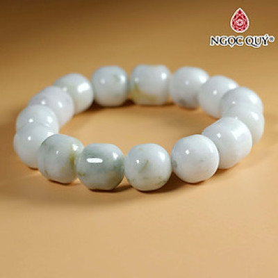Vòng hạt đá cẩm thạch A 13x13mm mệnh hỏa, mộc - Ngọc Quý Gemstones