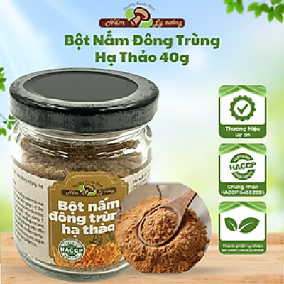 Bột Nấm Đông Trùng Hạ Thảo Khô Lý Tưởng 40g, Nấm Đông Trùng Hạ Thảo Dạng Bột Tiện Lợi, Dễ Hấp Thụ