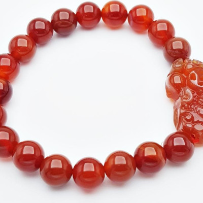 Vòng Tay Tỳ Hưu Đá Mã Não Tự Nhiên 9mm