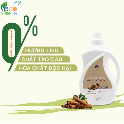 Nước rửa chén hữu cơ ECOCARE 4L tinh dầu thiên nhiên, nước rửa bát cho bé, an toàn da tay