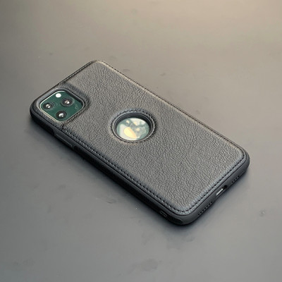 Ốp lưng da cao cấp dành cho iPhone 11 Pro Max - Màu đen