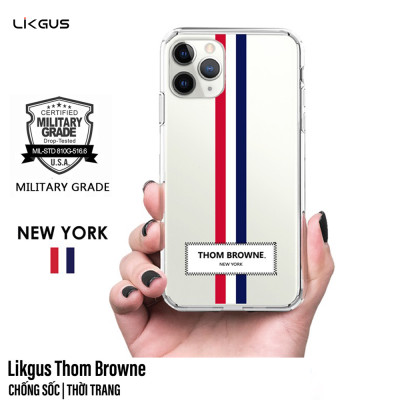 Ốp lưng trong suốt chống sốc cho iPhone 12 / iPhone 12 Pro hiệu Likgus Thom Browne (bảo vệ toàn diện, chất liệu cao cấp, thiết kế thời trang)  - hàng nhập khẩu (Likgus là thương hiệu, thom browne là tên mã)