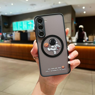 Ốp Lưng Từ Tính Phi Hành Gia Cho Samsung S25 Ultra / S24 Ultra / S23 Ultra / S23 Plus / S22 Ultra / S22 Plus / S21 Ultra / S21 Plus / S21 FE / S20 FE Bảo Vệ Camera