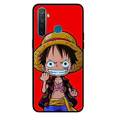Ốp Lưng in cho Realme 5 Mẫu Mũ Rơm Nền Đỏ - Hàng Chính Hãng