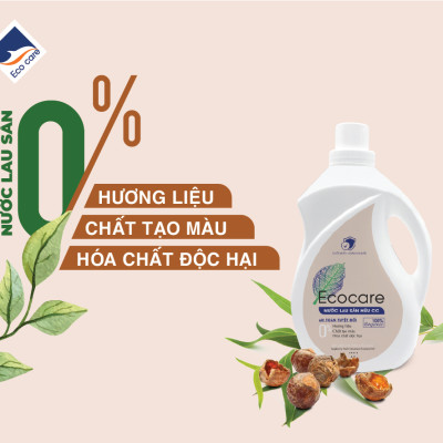 Nước lau sàn Hữu cơ Ecocare đuổi muỗi tinh dầu Sả chanh 2000ml 