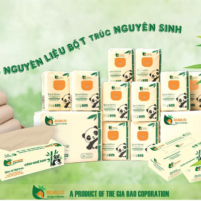 Giấy vệ sinh đa năng có lõi WOOD BAMBOO 3 lớp (1 lốc lẻ) 