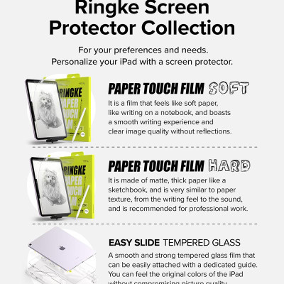 [Combo 2] Dán màn hình dành cho iPad Air 6 M3/M2 RINGKE Paper Touch Film - Hàng Chính Hãng