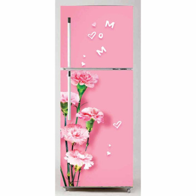 Decal 3D dán Cửa Tủ Lạnh chống thấm cao cấp HOA CẨM CHƯỚNG