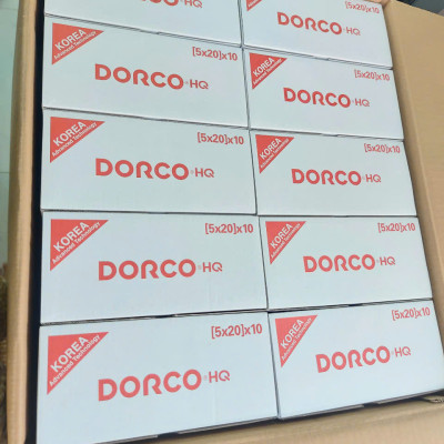 Vỉ 100 hộp lưỡi lam Dorco HQ màu đỏ ( Dao lam Dorco Đỏ)