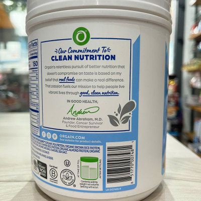 Date 10/26 Bột Đạm Thực Vật Protein hữu cơ Orgain Simple Organic Protein Powder 567g Vị Vanilla