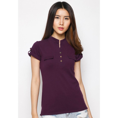 ÁO THUN NỮ CÁ SẤU CỔ TRỤ CÁ TÍNH THỜI TRANG NHIỀU MÀU