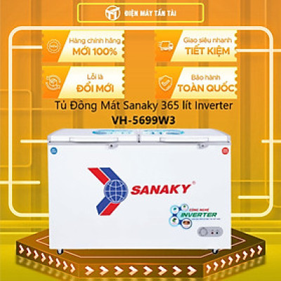 Tủ đông Sanaky Inverter 365 Lít VH-5699W3 - Hàng Chính Hãng - Chỉ Giao Hồ Chí Minh