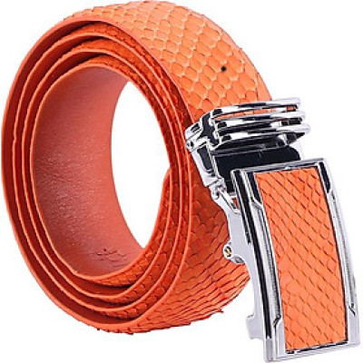 Thắt Lưng Nam Da Trăn Bản Lớn Huy Hoàng HT4357 - Cam