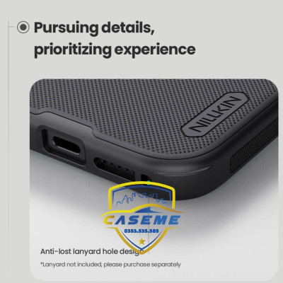 Ốp lưng dành cho iPhone 17 Pro Nillkin Super Frosted Shield Pro Matte dạng sần - Hàng chính hãng