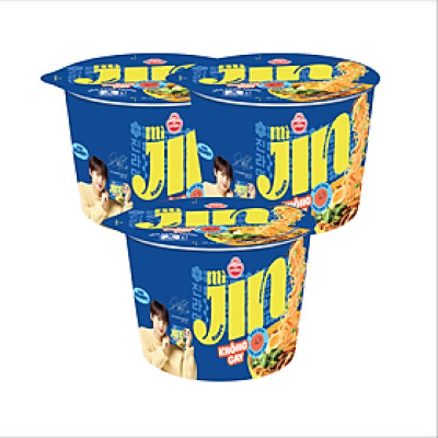 Combo 3 Tô Mì Jin không cay Ottogi 110g