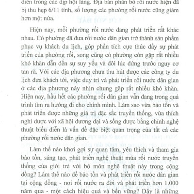 Bảo Tồn Và Phát Huy Giá Trị Rối Nước Dân Gian Tại Cộng Đồng (Qua Nghiên Cứu Các Phường Rối Nước Dân Gian Ở Đồng Bằng Bắc Bộ)