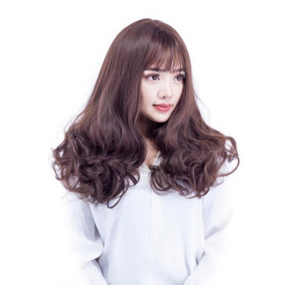 Tóc giả cao cấp xoăn qua vai tự nhiên- tặng lưới chùm tóc