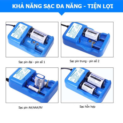cách Sạc Mọi Loại PinAA-AAA, 9V, PinĐại Với Bộ Sạc Thông Minh Doublepow