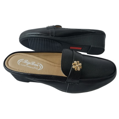 Dép Sục Nữ Da Bò Thật BIGGBEN Cao 5 Phân SBN61