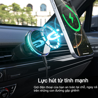 Giá đỡ điện thoại magnetic Choetech T233 sạc nhanh 15W chuẩn Qi2 - Hàng chính hãng