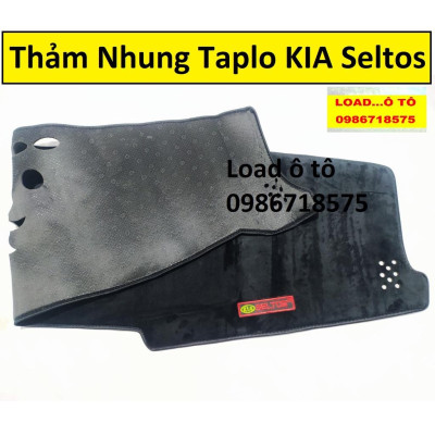 Thảm Taplo Chống Nắng Xe Kia Seltos 2023-2020 Mẫu Da Carbon, Nhung Cao Cấp