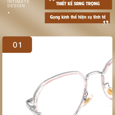 KAVI 201 - Kính Chống Ánh Sáng Xanh Gọng Titanium Mắt Kính Siêu Trơn Chống Bám Nước