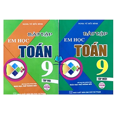 Sách - Combo Bài tập em học Toán 9 - tập 1 + 2 (dùng chung cho các bộ SGK hiện hành) (HA)