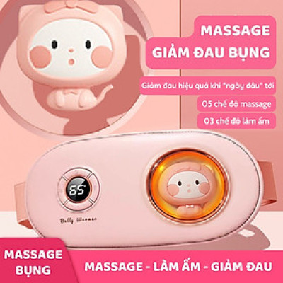 ￼Đai chườm nóng sưởi ấm có chức năng massage - Giảm đau bụng kinh nguyệt