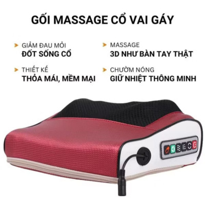 CÔNG NGHỆ GỐI MASSAGE CỔ VAY GÁY TOÀN THÂN 20 BI MASSAGE CAO CẤP 