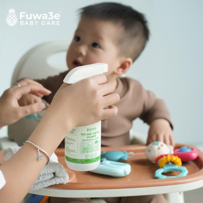 [ Xịt lau bàn ăn đồ chơi organic Fuwa3e 300ml an toàn cho bé ] hương bạc hà