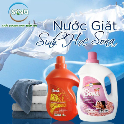 Nước giặt xả 2 trong 1 hương nước hoa Sona Comfort 3.2kg SONAMART lưu hương lâu làm mềm vải tiết kiếm nước