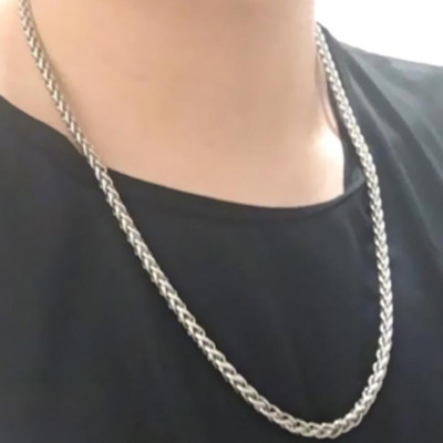 Dây chuyền nam titan cao cấp thời trang rẻ inox thép không gỉ bông dừa trangsucpt cỡ 5mm PTDCNA172