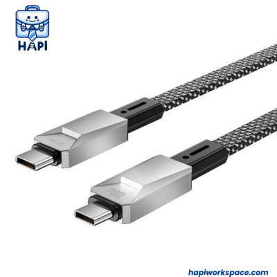 Cáp sạc hàng chính hãng WiWU Cyperlink Type-C to Type-C Wi-C078 dây dù nylon siêu bền, truyền đẫn ổn định