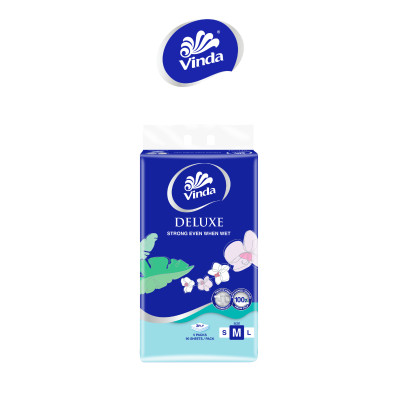 Khăn Giấy Rút Cao Cấp Vinda Deluxe 3 Lớp - M - 90 tờ (5 Gói)