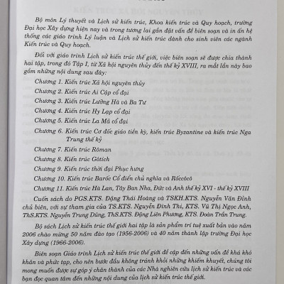 Sách - Giáo Trình Lịch Sử Kiến Trúc Thế Giới (Tập 1)