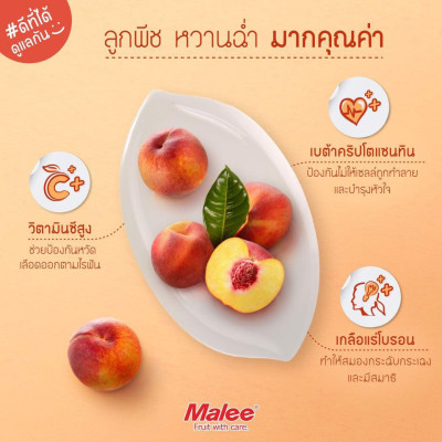 Nước Ép Đào Và Trái Cây Hỗn Hợp Malee 1L - Nhập Khẩu Thái Lan | Malee 100% Peach Juice Mixed Fruit Juice 1L